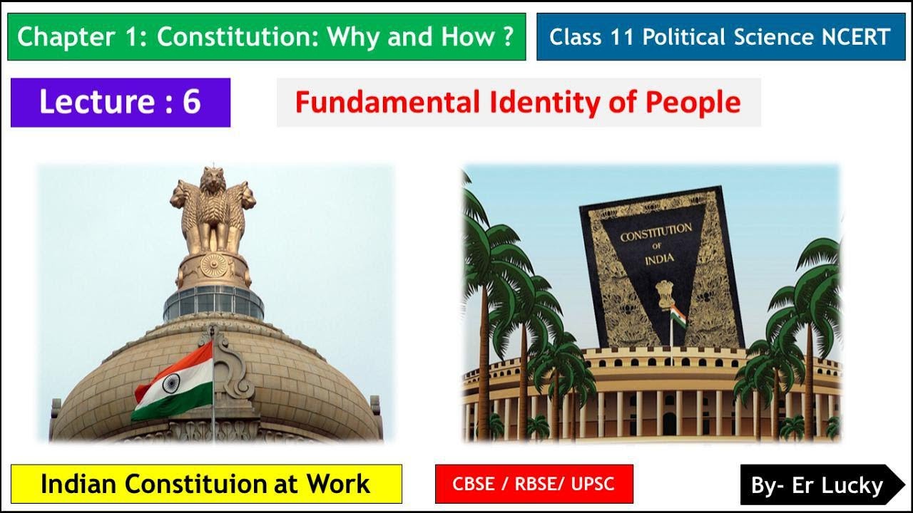Fundamental identity of the People -  Chapter 1 Constitution why and How - CBSE/RBSE - Part 6