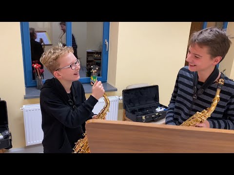 Ein paar Augenblicke im Saxophonunterricht (Klasse Dietmar Störr)