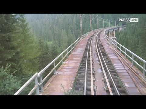 Lunca Ilvei - Vatra Dornei. Vedere din locomotivă.