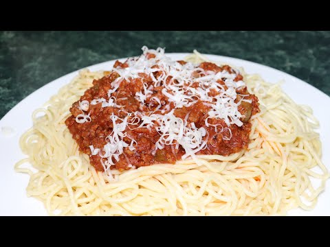 Spaghetti with Ground Beef & Tomato Sauce