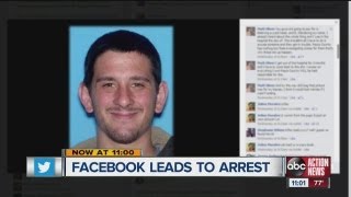 Pasco County detectives arrested a man after he commented on his picture as Fugitive of the Day