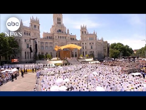 Pope Leo celebrates mass with more than a million followers in Madrid