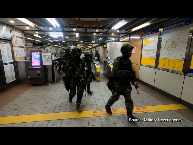 Military, civil forces team up in Taipei Metro drill