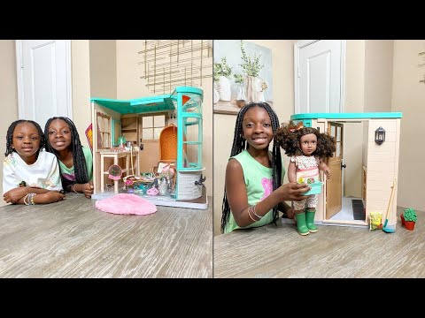 UNBOXING OUR GENERATION ROOM TO GROWGREEN HOUSE PLAYSET|18" NAHLA NATURE DOLL| PLANTING| SEEDING|