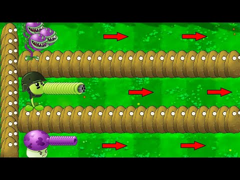 99 CHOMPER vs 99 GATLING PEA vs 99 FUME SHROOM destroy 99 GIGA GARGANTUAR and DR ZOMBOSS - Pvz HACK