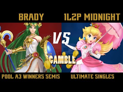 The Gamble Pool A3 Winners Semi Finals - Brady (Palutena) vs. 1L2P Midnight (Peach) - SSBU