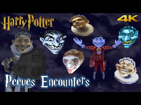 Harry Potter Video Games - All Peeves Moments from HP1 - HP3 on PC, GBA, PS1 and PS2 (4K)