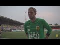Henk de Jong en Sonny Stevens na afloop van SC Cambuur - FC Volendam (0-4)