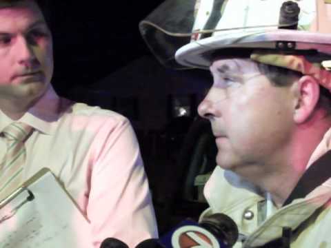 Deputy Fire Chief discusses a two-alarm fire