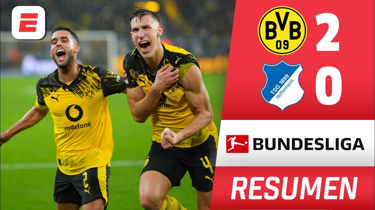 BORUSSIA DORTMUND le ganó 2-0 al HOFFENHEIM y se afianza en la parte alta de la tabla | Bundesliga