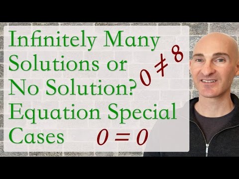 Infinitely Many Solutions or No Solution? Equations Special Cases