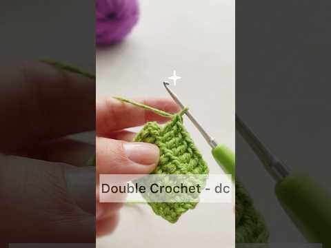 DOUBLE CROCHET. Crochet stitches for beginners.
