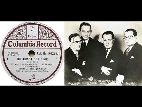 J. S. Bach: Die Kunst der Fuge BWV 1080 | Roth String Quartet, Donald Francis Tovey | 1934/35 | "S"