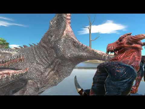 animal revolt battle simulator - 15 Mosasaurus vs 15 Demon the Kozarog