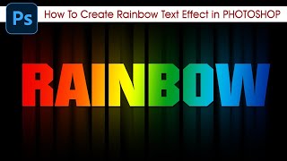 How To Create a Gradient Text Effect in Photoshop | Rainbow Text Effect | by ishfaq artist