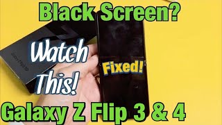 Galaxy Z Flip 3 & 4: Screen Won't Turn On Black Screen FIXED!