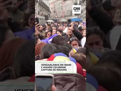 Venezuelanos em Miami e em Madrid celebram captura de Maduro