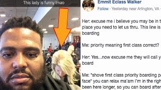 Black Guy Gets Hilarious Revenge On Racist White Lady Who Tried To Cut Him In Line.