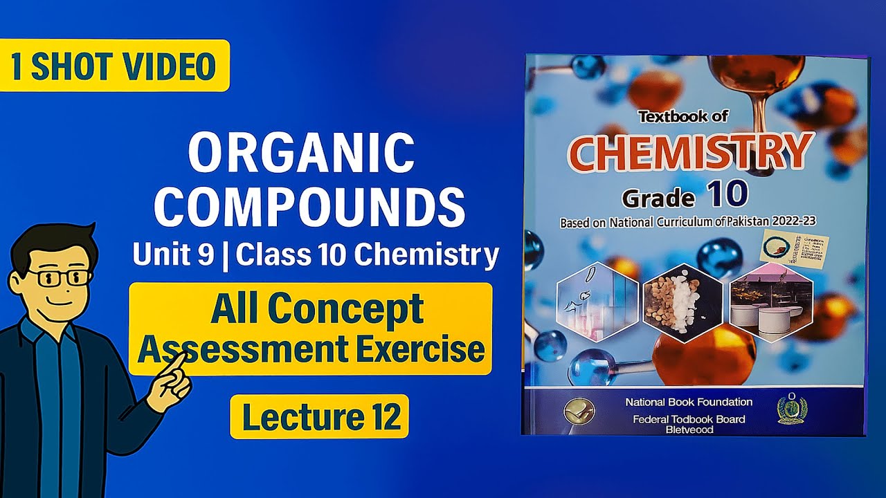 Class 10 Chemistry | Unit 9 – Organic Compounds | All Concepts Assessment exercise | National Book