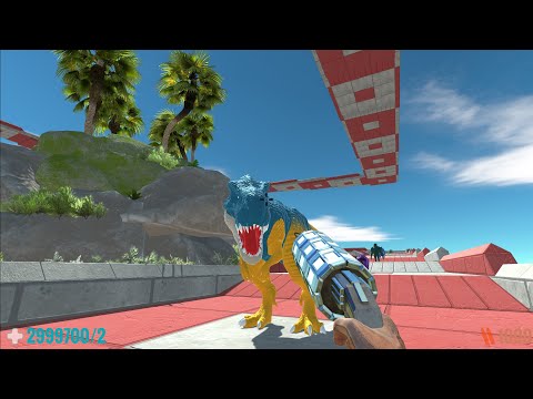 PULSE BLASTER WEAPON FPS PERSPECTIVE DEATH RUN   Animal Revolt Battle Simulator