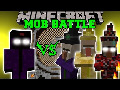 WITCH KING VS TONS OF WITCHES - Minecraft Mob Battles - Mob Armor Mods