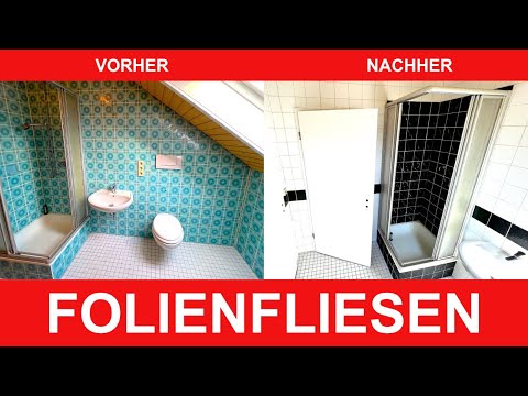 Fliesenfolie bzw. Folienfliesen für Bad und Küche, Fliesen mit Folie bekleben  Möbelfolie & Klebefolie Klinger 8880 Abonnenten  Abonniert