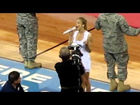LeAnn Rimes sings National Anthem at Final Four 2011 Houston