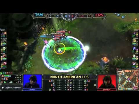 League of Legends - Voyboy gets first blood on Dyrus from great gank from Saintvicious