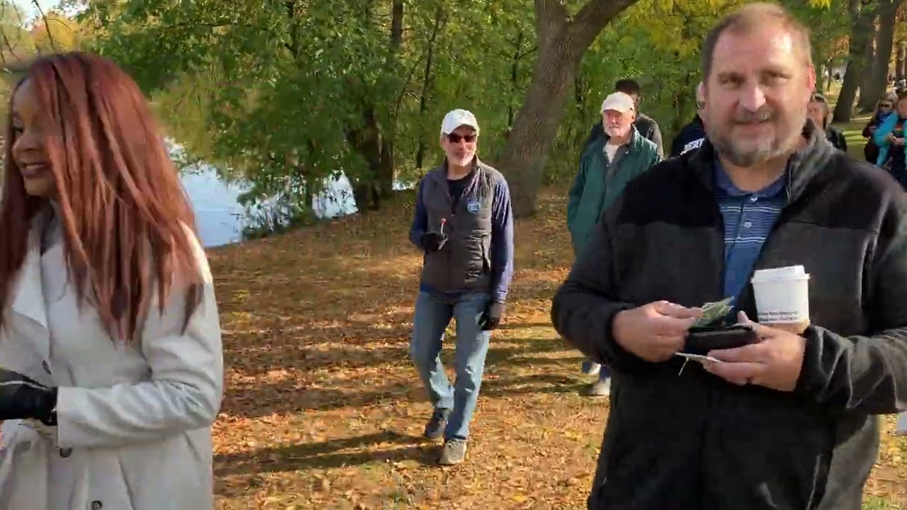 Thousands wait in line for a Kamala Harris rally in Grand Rapids