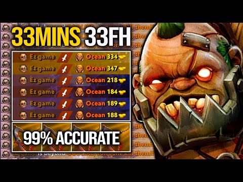 33Mins 33 Flesh Heap! Amazing Game With Those Perfect Hooks | Pudge Pos4 99% Hooks | Pudge Official