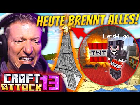 HUGO hat den EIFFELTURM GESPRENGT🧨💥 und ALLE gehen CRASHOUT🤬😱 | SCHRADIN bei CRAFT ATTACK 13 #4