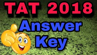 TAT 2018 Exam - Answer Key