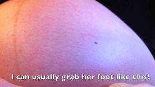 Baby Moving Foot Across Belly
