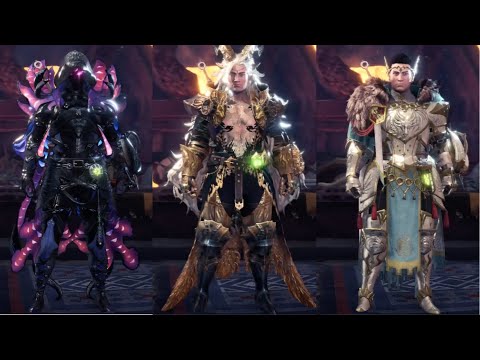 MHW Iceborne All Craft-able Master Rank Layered Armor (Male Versions; as of V15.02)