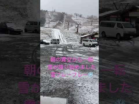 2023.11.18.Sat.12:00❄️熊の湯ブルーから一転雪に❄️雪フレーフレー❄️#志賀高原 #熊の湯スキー場 #shigakogen #kumanoyu