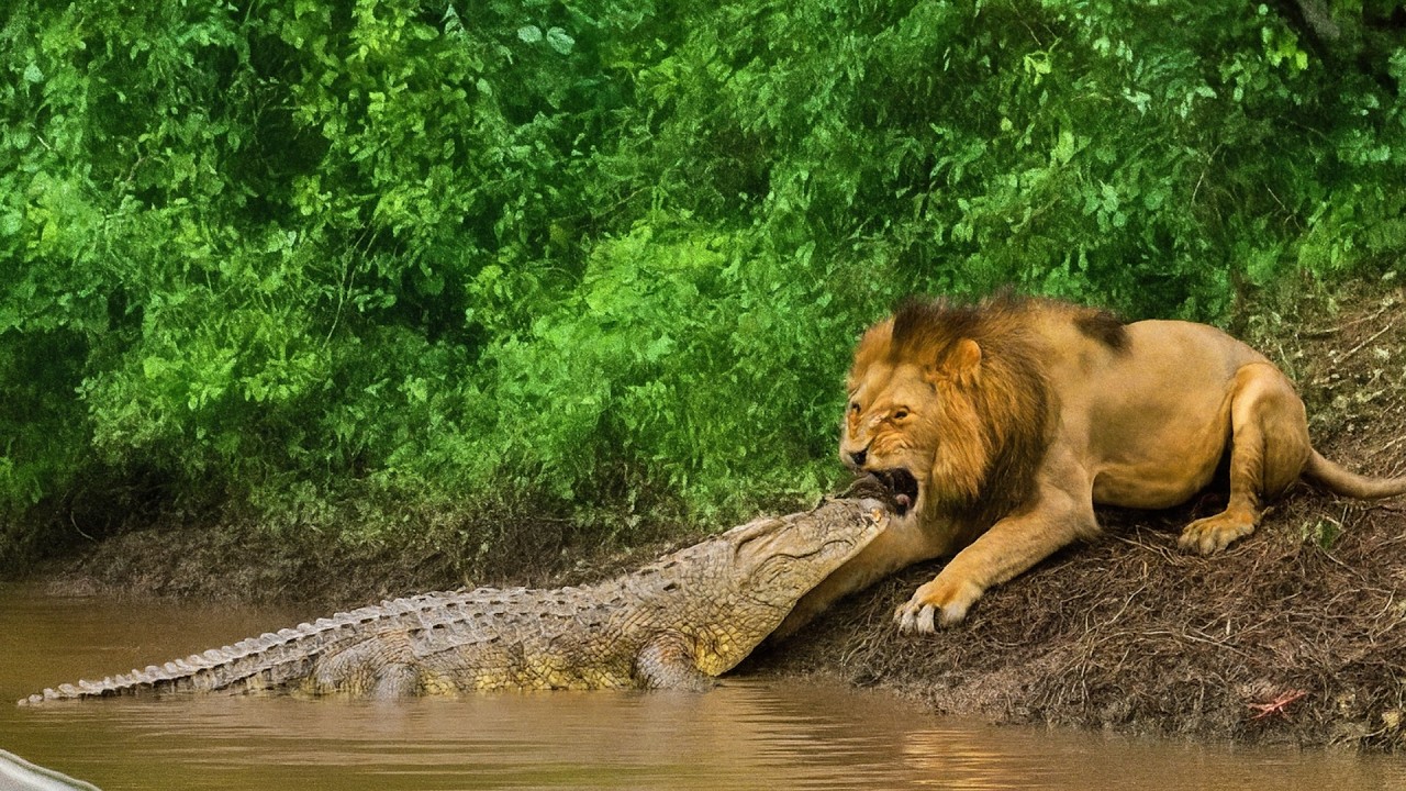 Этот Крокодил Был Обречен. Хищники, которые Явно Ошиблись с Жертвой