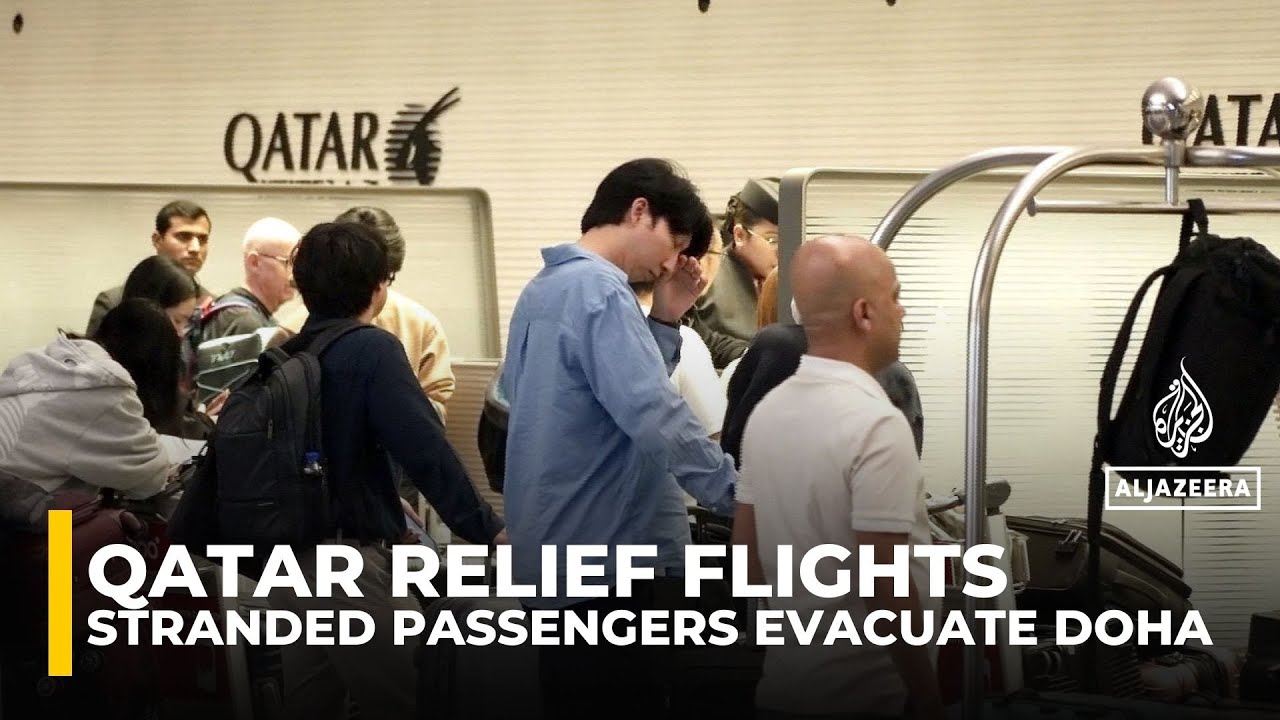 Stranded passengers evacuate Doha amid ongoing Iranian missile attacks
