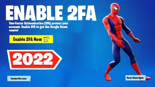 How To Enable 2FA On Fortnite! (2022 Chapter 3)