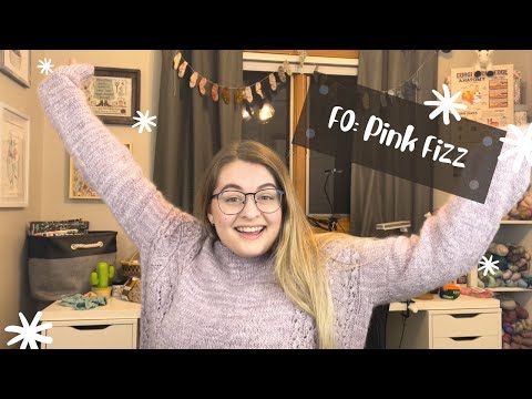 FINISHED OBJECT: Pink Fizz - Episode 102 - Knitting Podcast & Flosstube - BIRCH AND LILY