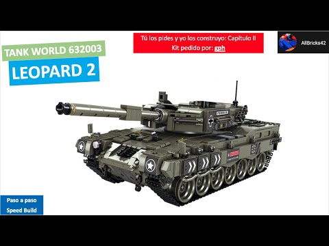 Tank World 632003 LEOPARD 2: Bricks Type Lego. Speed Build