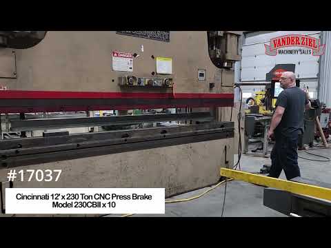 Cincinnati 12' x 230 Ton CNC Press Brake, Model 230CBII x 10