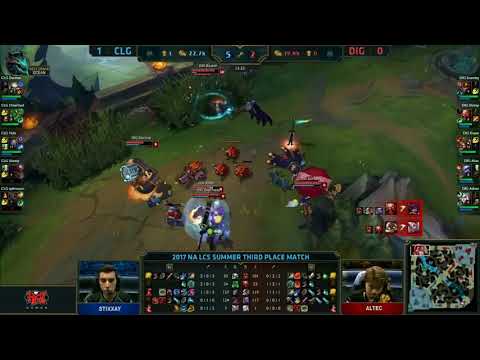 CLG (Aphromoo Rakan) VS DIG (Adrian Janna) Game 2 Highlights - 2017 NA LCS Summer 3rd Place