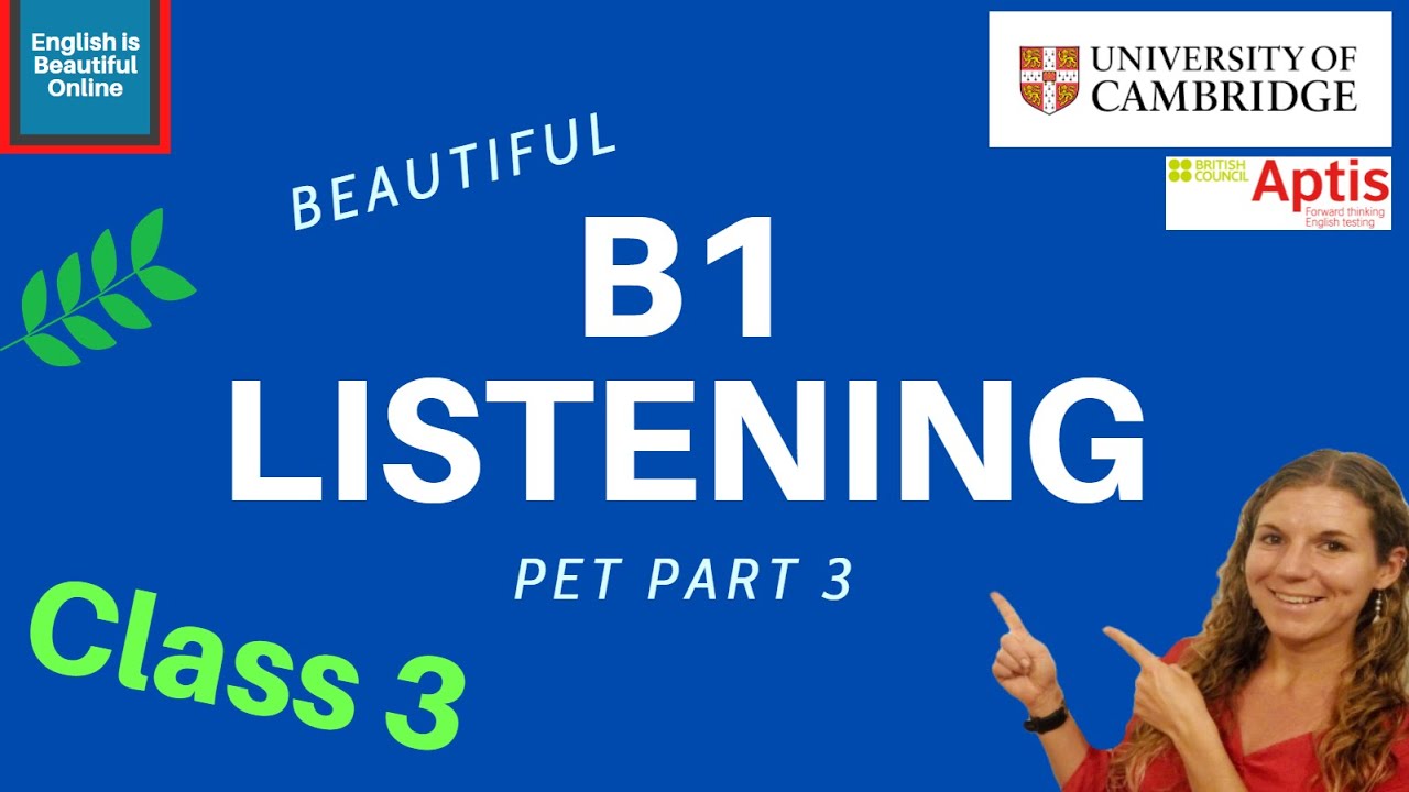 ✨Cambridge PET Listening Test 2021 | Part 3 ✔
