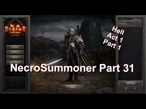 D2R - NecroSummoner Self Found - Hell Act 1 Part 1