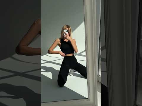 Лосины в рубчик для фитнеса с пуш-ап и с утяжкой черный цвет, размер SM (с видеообзором) - фото 2 - id-p2299788752