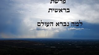 הרב יצחק לסרי - פרשת בראשית – למה נברא העולם?