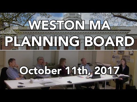 Weston MA Planning Board 10/11/2017