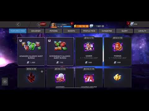 Crystal opening 2 x 5 star 1 x 6 star Marvel Contest of champions
