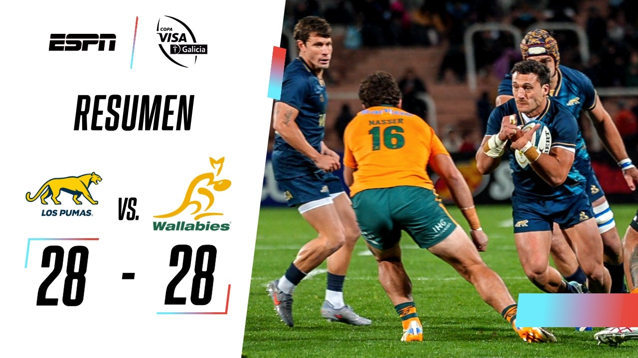 DOS AMARILLAS EN EL FINAL LE COSTARON EL TRIUNFO A LOS PUMAS | Argentina 28-28 Australia | RESUMEN