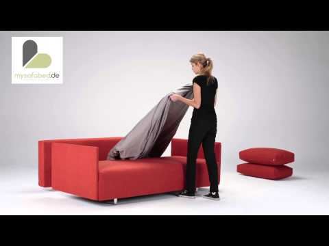 PYX Schlafsofa / Gästebett von Innovation - mit schmalen Armlehnen - mysofabed.de